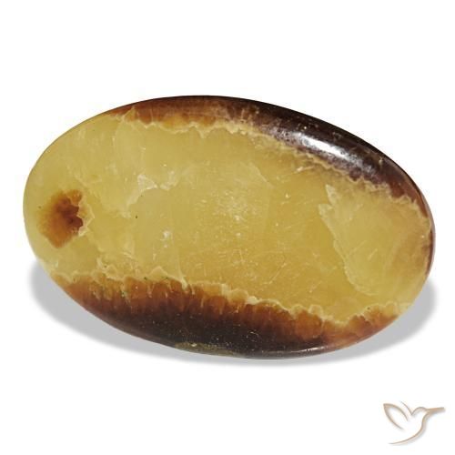 54.86 ct Multicolor Calcite Stone, Natural Calcite in Oval Cabochon Shape for Sale