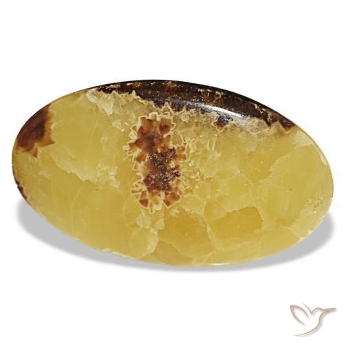 105.72 ct Multicolor Calcite Stone, Natural Calcite in Oval Cabochon Shape for Sale