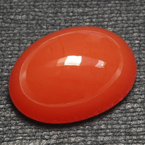 20.16 ct Orange Carnelian Gemstone, Carnelian Gem in Oval Cabochon Shape for Sale.