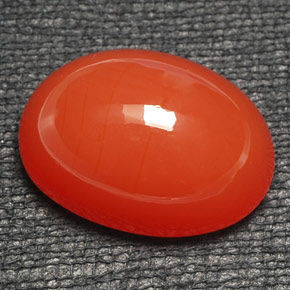 20.16 ct Orange Carnelian Stone, Natural Carnelian in Oval Cabochon Shape for Sale