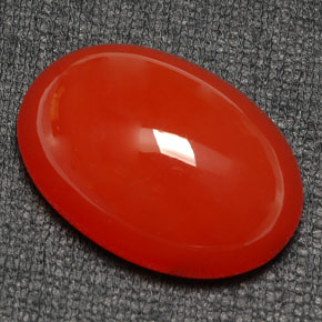 46.00 ct Orange Carnelian Stone, Natural Carnelian in Oval Cabochon Shape for Sale