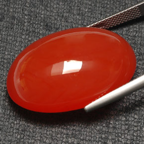 Carnelian Gemstone in 29.8 x 20 mm Size for Sale, Carnelian Stone in Red Orange Color