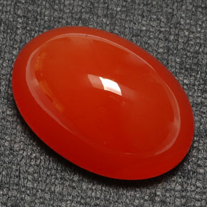 39.75 ct Orange Carnelian Stone, Natural Carnelian in Oval Cabochon Shape for Sale