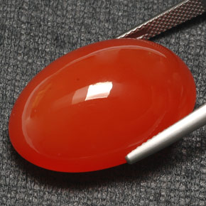 Carnelian Gemstone in 26.4 x 18.3 mm Size for Sale, Carnelian Stone in Red Orange Color