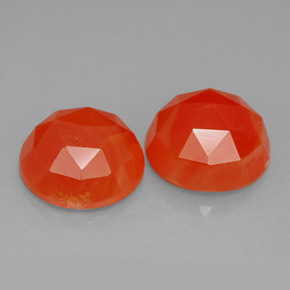 4.79 ct Orange Carnelian Gemstone, Carnelian Gem in Round Rose-Cut Shape for Sale.