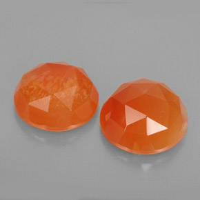 4.93 ct Orange Carnelian Gemstone, Carnelian Gem in Round Rose-Cut Shape for Sale.