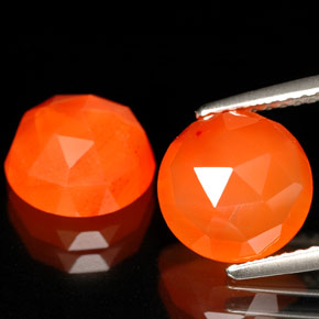 Carnelian Gemstone in 9 mm (calibrated) Size for Sale, Carnelian Stone in Orange Color