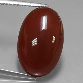 13.99 ct Orange Carnelian Gemstone, Carnelian Gem in Oval Cabochon Shape for Sale.