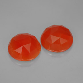 4.78 ct Orange Carnelian Gemstone, Carnelian Gem in Round Rose-Cut Shape for Sale.