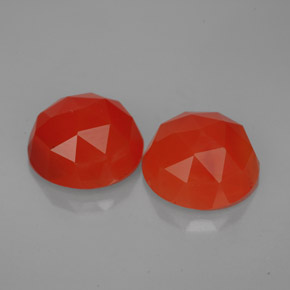4.98 ct Orange Carnelian Gemstone, Carnelian Gem in Round Rose-Cut Shape for Sale.