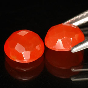 Carnelian Gemstone in 6 mm (calibrated) Size for Sale, Carnelian Stone in Orange Color
