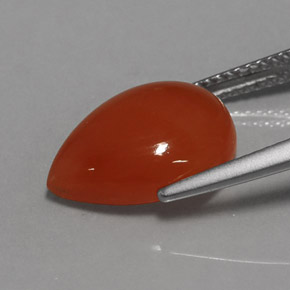 Carnelian Gemstone in 14.1 x 10.2 mm Size for Sale, Carnelian Stone in Red Orange Color