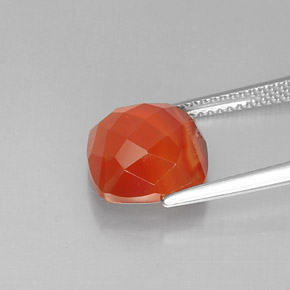 Carnelian Gemstone in 10.2 x 10.2 mm Size for Sale, Carnelian Stone in Red Orange Color