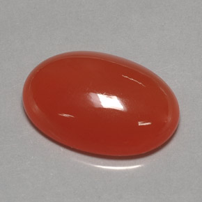 25.35 ct Orange Carnelian Gemstone, Carnelian Gem in Oval Cabochon Shape for Sale.