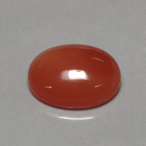 17.21 ct Orange Carnelian Gemstone, Carnelian Gem in Oval Cabochon Shape for Sale.