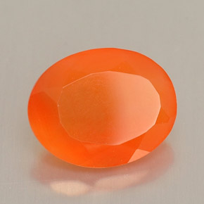 1.76 ct Orange Carnelian Stone, Natural Carnelian in Oval Facet Shape for Sale