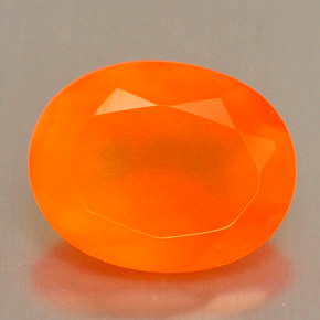 1.88 ct Orange Carnelian Gemstone, Carnelian Gem in Oval Facet Shape for Sale.