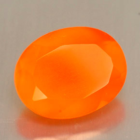 1.88 ct Orange Carnelian Stone, Natural Carnelian in Oval Facet Shape for Sale