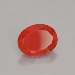 1.84 ct Orange Carnelian Stone, Natural Carnelian in Oval Facet Shape for Sale