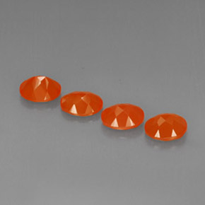 Carnelian Gemstone in 9 x 7 mm (calibrated) Size for Sale, Carnelian Stone in Orange Color
