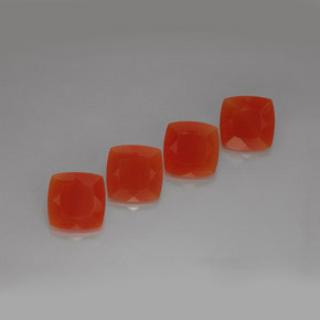 14.17 ct Orange Carnelian Stone, Natural Carnelian in Cushion-Cut Shape for Sale