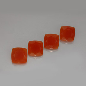 14.42 ct Orange Carnelian Stone, Natural Carnelian in Cushion-Cut Shape for Sale