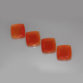 14.59 ct Orange Carnelian Gemstone, Carnelian Gem in Cushion-Cut Shape for Sale.