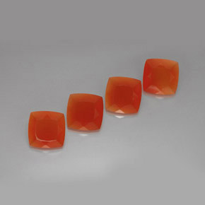 14.59 ct Orange Carnelian Stone, Natural Carnelian in Cushion-Cut Shape for Sale