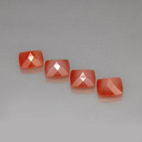 Carnelian Gemstone in 10.2 x 10.1 mm Size for Sale, Carnelian Stone in Red Orange Color