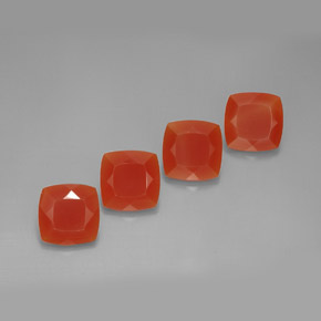 14.23 ct Orange Carnelian Gemstone, Carnelian Gem in Cushion-Cut Shape for Sale.