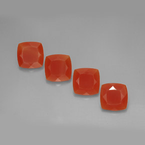 14.23 ct Orange Carnelian Stone, Natural Carnelian in Cushion-Cut Shape for Sale