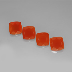 14.80 ct Orange Carnelian Gemstone, Carnelian Gem in Cushion-Cut Shape for Sale.