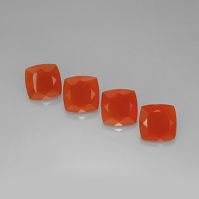 14.04 ct Orange Carnelian Gemstone, Carnelian Gem in Cushion-Cut Shape for Sale.