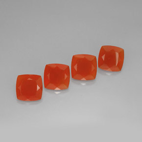 14.04 ct Orange Carnelian Stone, Natural Carnelian in Cushion-Cut Shape for Sale