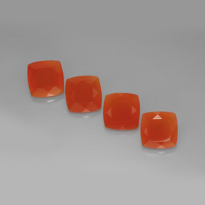 14.37 ct Orange Carnelian Gemstone, Carnelian Gem in Cushion-Cut Shape for Sale.