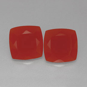 7.23 ct Orange Carnelian Gemstone, Carnelian Gem in Cushion-Cut Shape for Sale.