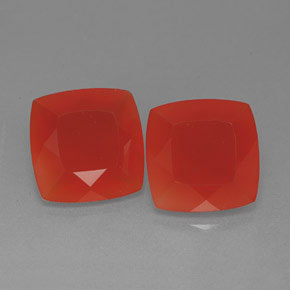 6.97 ct Orange Carnelian Gemstone, Carnelian Gem in Cushion-Cut Shape for Sale.