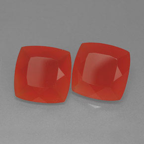 6.97 ct Orange Carnelian Stone, Natural Carnelian in Cushion-Cut Shape for Sale