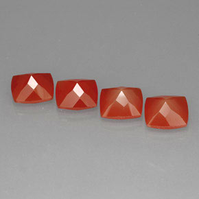 Carnelian Gemstone in 10.2 x 10.1 mm Size for Sale, Carnelian Stone in Red Orange Color