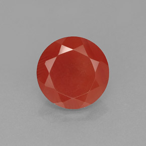 1.85 ct Orange Carnelian Gemstone, Carnelian Gem in Round Facet Shape for Sale.