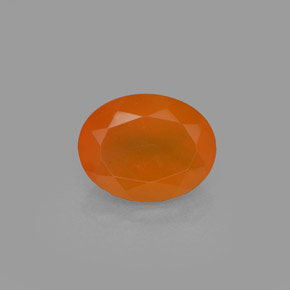 1.71 ct Orange Carnelian Gemstone, Carnelian Gem in Oval Facet Shape for Sale.