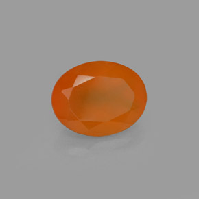 1.71 ct Orange Carnelian Stone, Natural Carnelian in Oval Facet Shape for Sale