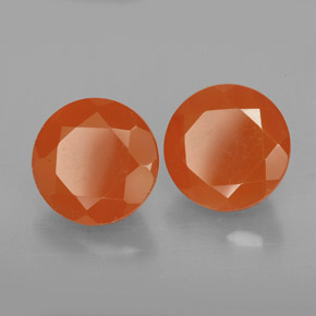 3.62 ct Orange Carnelian Stone, Natural Carnelian in Round Facet Shape for Sale