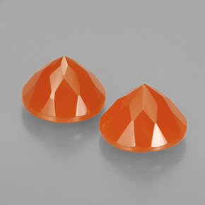 Carnelian Gemstone in 8 mm (calibrated) Size for Sale, Carnelian Stone in Red Orange Color