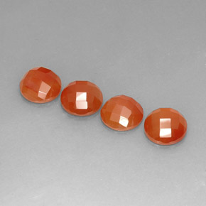 Carnelian Gemstone in 8 mm (calibrated) Size for Sale, Carnelian Stone in Orange Color