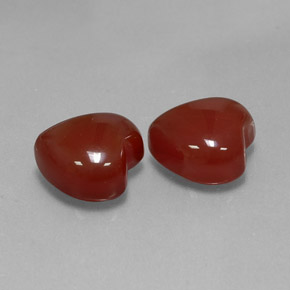 7.71 ct Orange Carnelian Stone, Natural Carnelian in Heart Cabochon Shape for Sale
