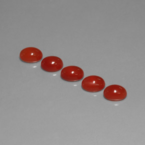 Carnelian Gemstone in 6.2 x 4.2 mm Size for Sale, Carnelian Stone in Red Orange Color