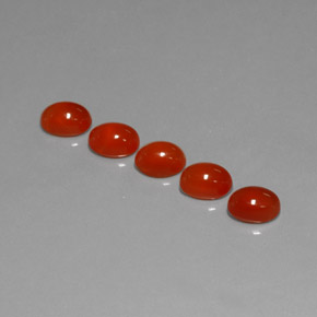 2.61 ct Orange Carnelian Gemstone, Carnelian Gem in Oval Cabochon Shape for Sale.