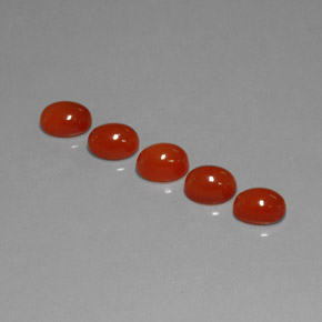 3.11 ct Orange Carnelian Gemstone, Carnelian Gem in Oval Cabochon Shape for Sale.