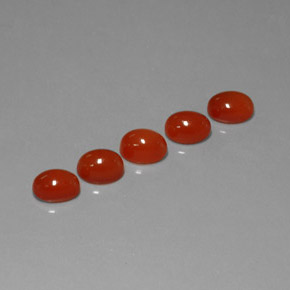 3.11 ct Orange Carnelian Stone, Natural Carnelian in Oval Cabochon Shape for Sale
